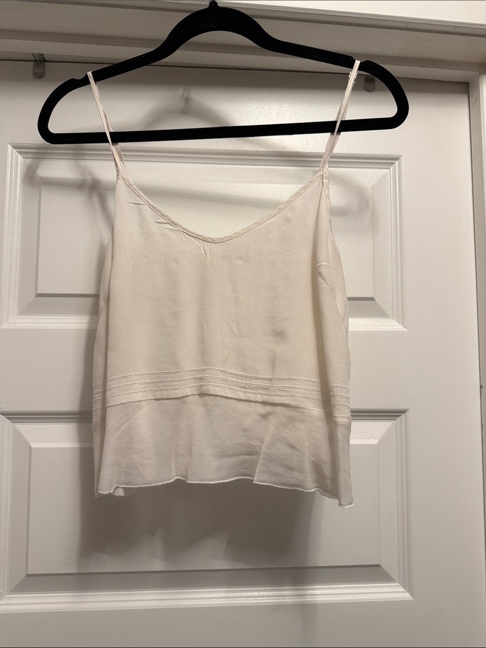 Women's Cream silk Spaghetti Strap Camisole
